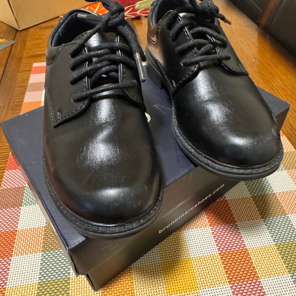 Classic Black Kids Dress Shoes